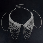 Crystal Tassel Halter Backless Body Chain BC006